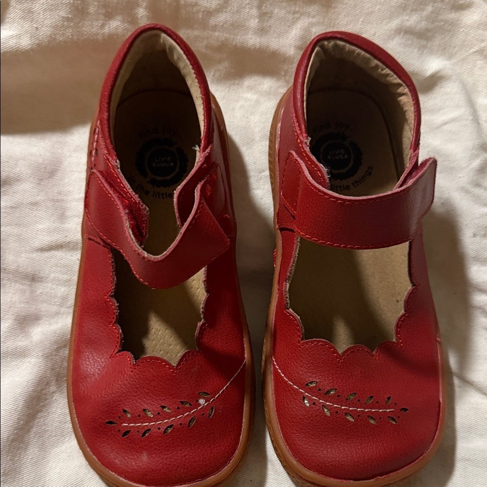 Red Leather Children’s Livie & Luca Juniper Mary Jane. Size 12